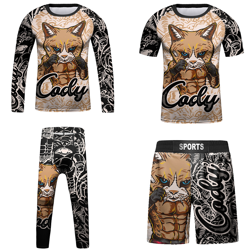 Boyshort Underwear - Kids Bjj Rashguard Jiu T-shirt +