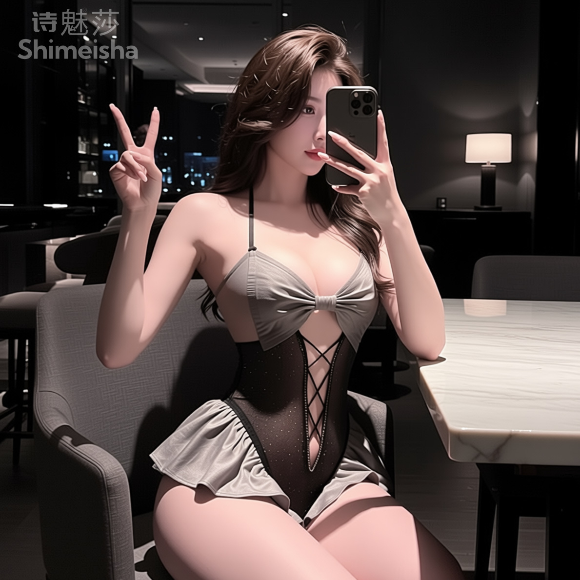 Jimiko voor zwart grijs gerimp - Lace Teddy Lingerie recensie en prijs